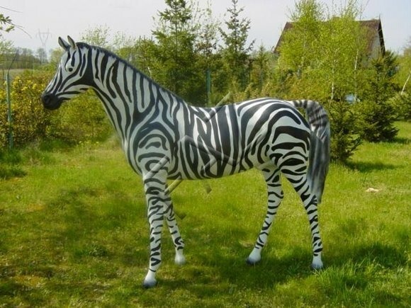 Design Zebra Figur Statue Skulptur Figuren Skulpturen Garten Deko Neu