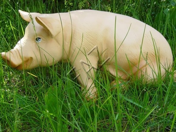 Design Schwein Figur Garten Statue Skulptur Figuren Skulpturen Dekoration