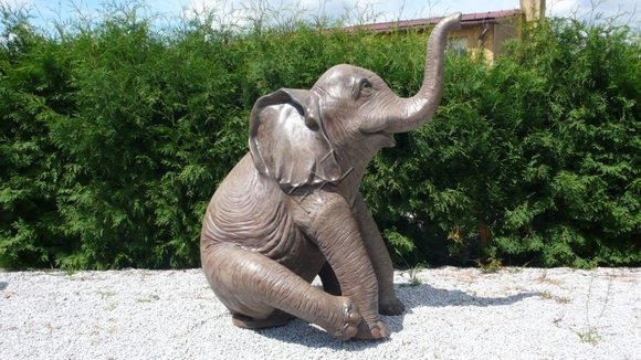 Baby Elefant Figur Garten Statue Skulptur Figuren Skulpturen Dekoration