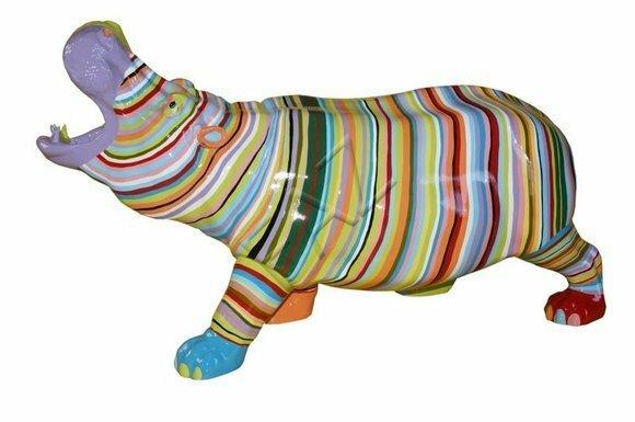 Design Nilpferd Figur Statue Skulptur Figuren Skulpturen Dekoration Deko