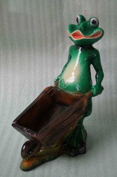 Design Vase Frosch Skulptur Statue Figur Statuen Figuren Skulpturen Garten