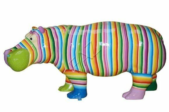 Design Nilpferd Figur Statue Skulptur Figuren Skulpturen Dekoration Deko