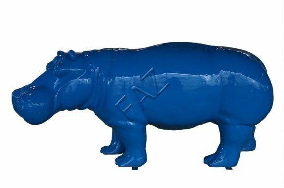 Design Nilpferd Figur Statue Skulptur Figuren Skulpturen Dekoration Deko