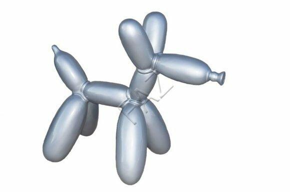 Hund Balon Figur Statue Skulptur Figuren Skulpturen Dekoration Deko Statue