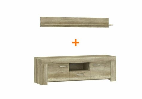 Regal + RTV Schrank Sideboard Fernseh SRTV155+P155 Fernseh Wand