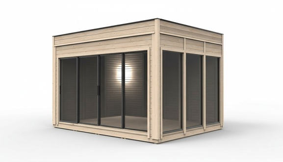 Campinghaus Holzhaus Gartenhaus Camping Häuschen Fertig Haus 464cm