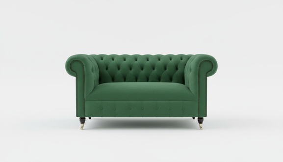 Cheserfield Samt Sofa 2 Sitzer Designer Couchen Couch Textil Stoff Polster