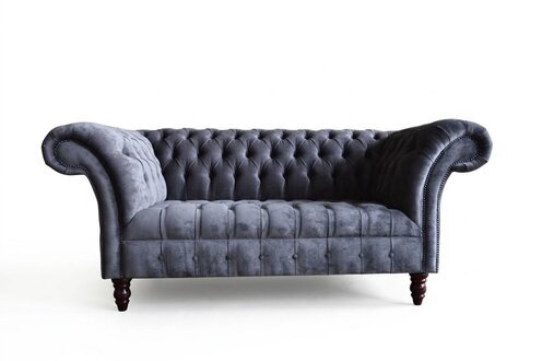 Chesterfield Sofa Couch Polster Sofas Klassischer 2 Sitzer Leder Winchester T1