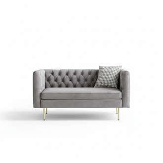 Chesterfield 2 Sitzer Sofa Stoffsofa Couch Polster Sitz Garnitur 2er Sofas