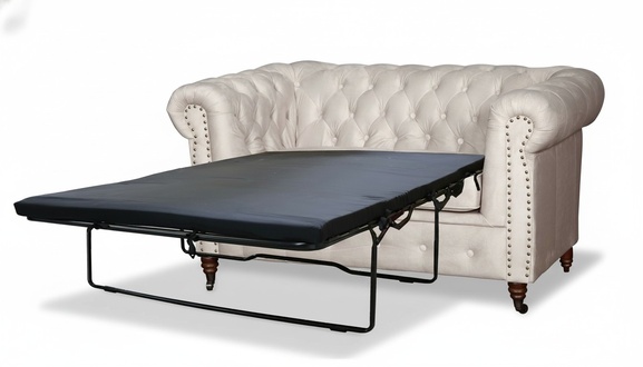 Chesterfield 2 Sitzer Sofa Büro Couch mit Bettfunktion Sofas Couchen Zweisitzer