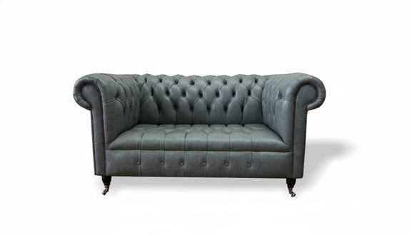 Chesterfield 2 Sitzer Zweisitzer Leder Wohnzimmer big Design Couchen