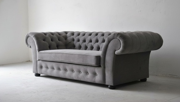 Chesterfield 3+1 Sitzer Stoff Design Couch Polster Sofas Textil Modern Sofa Neu