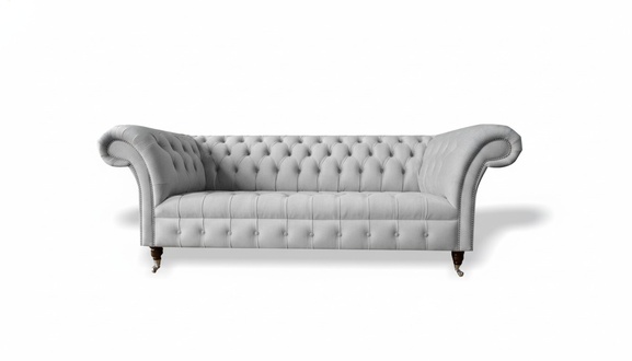 Chesterfield 3Sitzer Weiß Wohnzimmer Modern Design Sofa Neu Kreative
