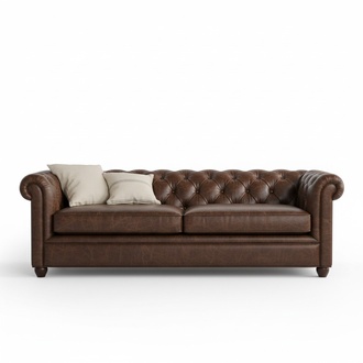 Chesterfield 3 Sitzer 100% Vollleder Antik Polster Couch Garnitur Echtleder Neu