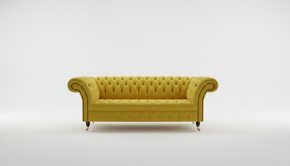 Chesterfield 3 Sitzer Couch Polster Sitz Textil Stoff Leder Couchen Sofas