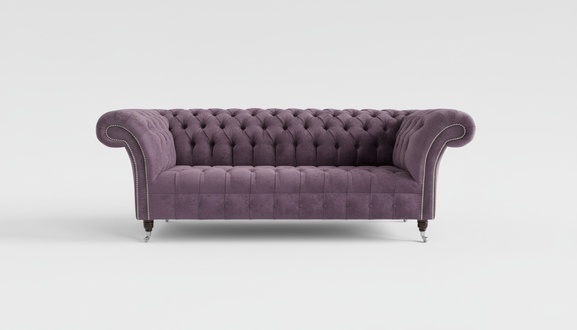 Chesterfield 3 Sitzer Couch Polster Sitz Textil Stoff Leder Couchen Sofas