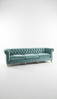Chesterfield 3 Sitzer Sofa Couch Textil Leder Samt Garnitur Polster Sitz Neu