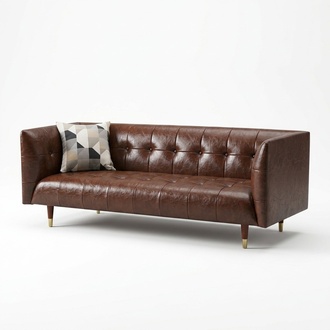 Chesterfield 3 Sitzer Sofa Ledersofa Couch Polster Sitz Garnitur 3er Sofas