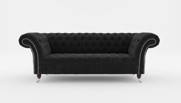 Chesterfield 3 Sitzer Textil Design Sofa Couch Polster Sofas Couchen Luxus