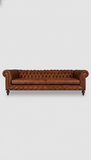 Chesterfield 4 Sitzer Polster Couch Antik Stil Textil Stoff Sofa Couchen Leder