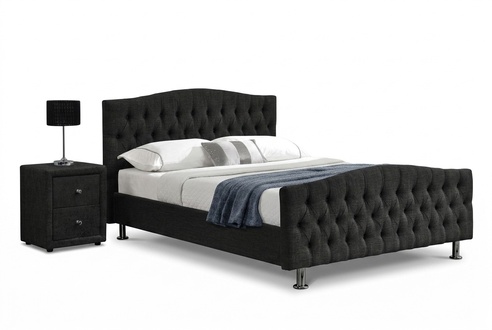 Chesterfield Bett Design Schlafzimmer Englisches Betten 180x200cm Textil