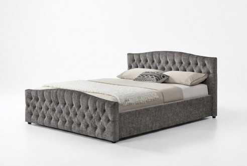 Chesterfield Bett Design Schlafzimmer Englisches Betten 180x200cm Textil