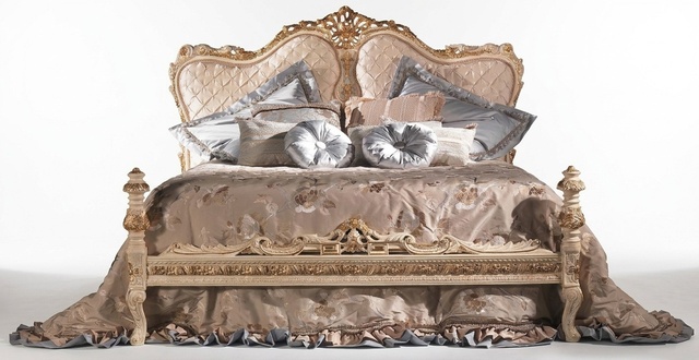 Chesterfield Bett Luxus Doppel Italienische Möbel Einrichtung Boiserie Betten