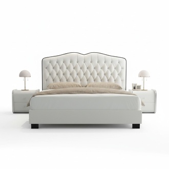 Chesterfield Bett Polsterbett Doppelbett Betten Designer Luxus Bett Neu