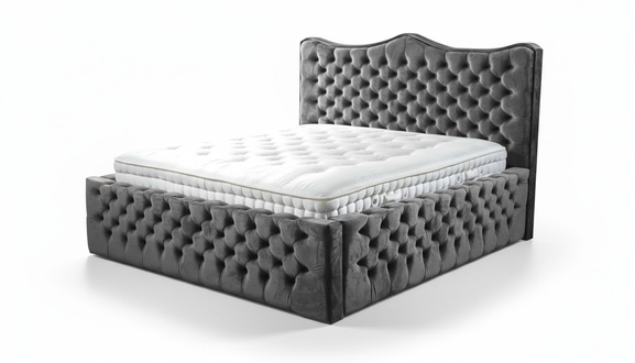 Chesterfield Bett Samt Betten Doppelbett 160x200 Design Hotel Einrichtung