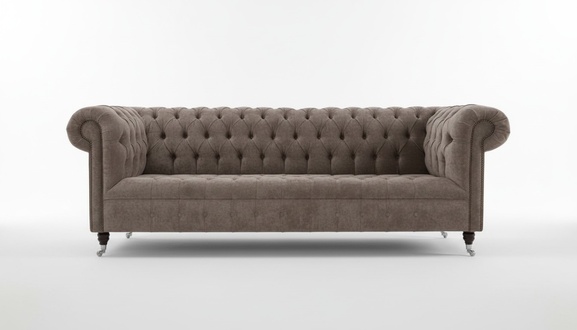 Chesterfield Big Textil Design Wohnzimmer Couch Sofa Polster 4 Sitz Leder