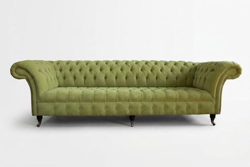 Chesterfield Big Textil Design Wohnzimmer Couch Sofa Polster 4 Sitz Leder #116