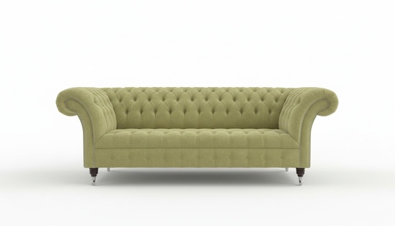 Chesterfield Big Textil Design Wohnzimmer Couch Sofa Polster 3 Sitz Leder #119