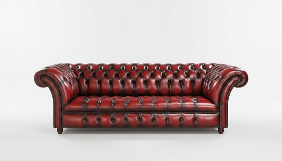 Chesterfield Couch Polster Sofa XXL Big Sofas 3 Sitzer Textil Leder WINCHESTER-B