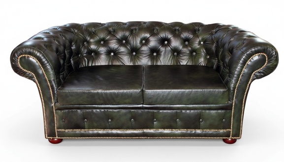 Chesterfield Couch Sofa Garnitur 3 Sitzer Polster Leder Sofas Neu LEICESTERII