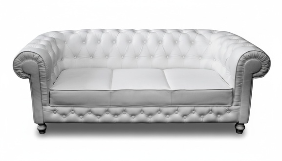 Chesterfield Couch Sofa Garnitur 3 Sitzer Polster Leder Sofas Couchen WHITTBY