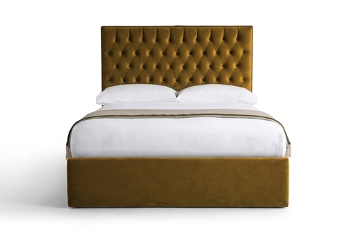 Chesterfield Design Englisches 140/160/180x200 Betten Doppelbett Gelb