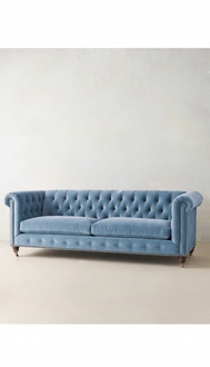 Chesterfield Design Luxus Polster Sofa Couch Sitz Garnitur Leder Textil Neu #263