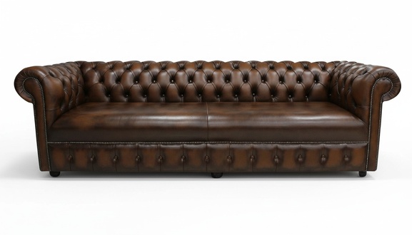 Chesterfield Design Luxus Polster Sofa Couch Sitz Garnitur Leder Textil Neu #229
