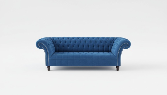 Chesterfield Design Luxus Polster Sofa Couch Sitz Garnitur Leder Textil Neu #143