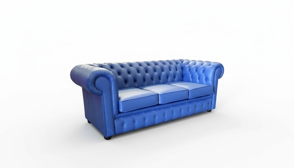 Chesterfield Design Polster Couch Leder Sofa Garnitur Luxus Textil Sofas #167