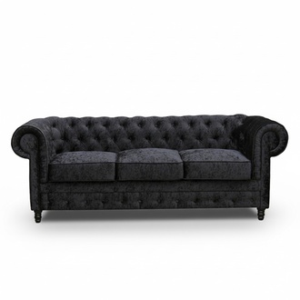 Chesterfield Design Polster Couch Leder Sofa Garnitur Luxus Textil Sofas #138