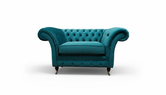 Chesterfield Design Sessel Couch Polster Luxus Textil Couchen 1 Sitzer