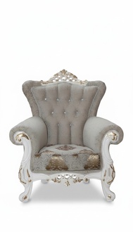 Chesterfield Design Sessel Polster Luxus Weiß Textil Couchen Wohnzimmer