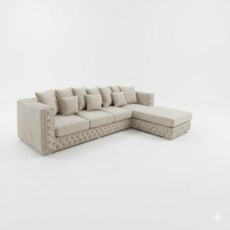 Chesterfield Design Sofa Eckcouch Polster Sitz Eckgarnitur Moderne Textil Sofas