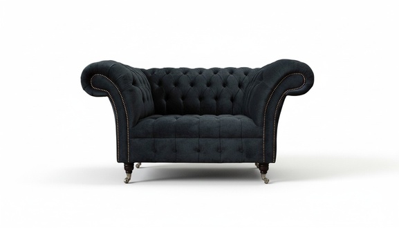 Chesterfield Design Sofa Sessel Polster Luxus Textil Couchen 1 Sitzer