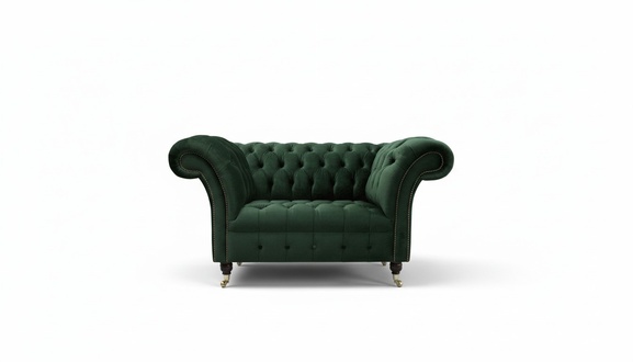 Chesterfield Design Sofa Sessel Couch Polster Luxus Textil Couchen 1 Sitzer #103