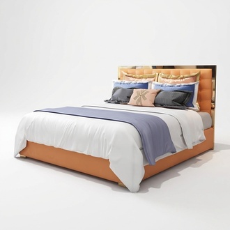 Chesterfield Designer Bett Leder Hotel Metall Betten Doppel Schlaf Zimmer Luxus