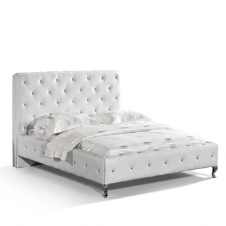 Chesterfield Designer Bett Schlafzimmer Leder Textil Polster 140/160/180/200 cm