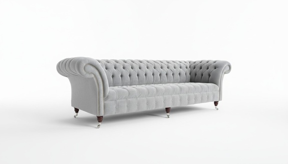 Chesterfield Designer Couch 4 Sitz Sofa Polster Textil Leder Garnitur 2016-51
