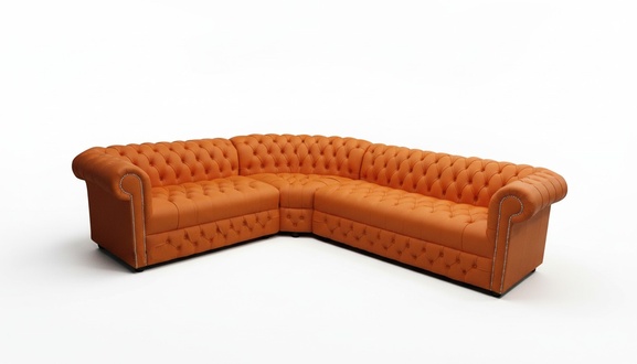 Chesterfield Ecksofa Poster Eck Couch Garnitur Sitz Ecke Ledersofa Sofa